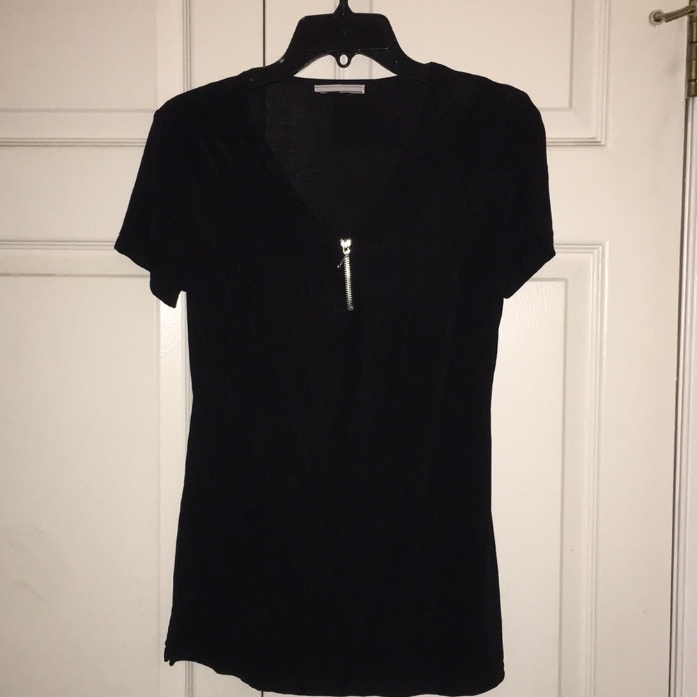Vintage tunic 1/4 zip slinky knit tunic Sz M NWOT